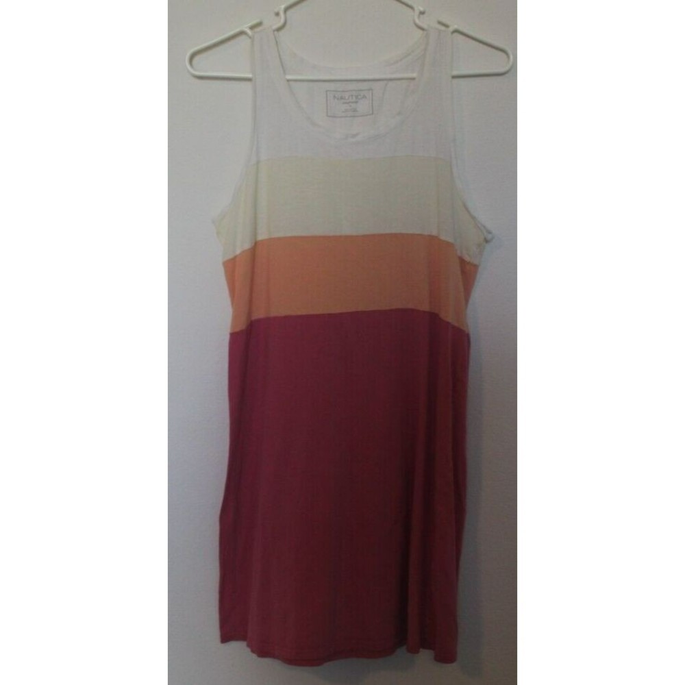 Nautica Womens Tie Dye Tank Top S Small Stretch Sleeveless Pajamas Sleep Lounge